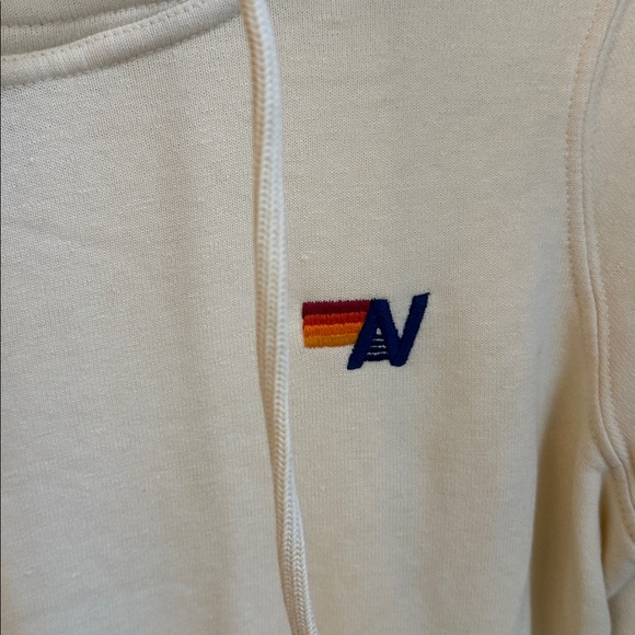 Aviator Nation Cream Hoodie with Embroidered Logo - Picture 2 of 5